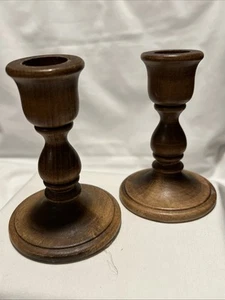 Wood Candlesticks by Three Mountaineers Asheville NC - Picture 1 of 9