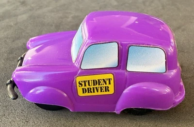 Jack in the Box 2001 CRAZY CARZ Student Driver Car Purple w/Moveable Bumper - Image 1 of 4