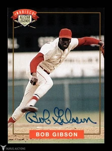 1994 All-Star Legend Bob Gibson Signed Autograph Baseball Card - Nabisco COA #2 - Picture 1 of 4
