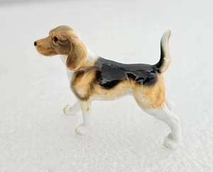 Bone China Japan Beagle Dog Vintage Figurine Porcelain 2.5" - Picture 1 of 10