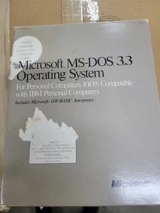 VTG Microsoft MS-DOS 3.3 Operating System 1987 Complete Floppy Discs w/ Manual - Afbeelding 1 van 6