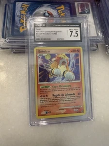 🌟 Tarjeta Pokémon SUPER RARA PORTUGUES 🔥 ENTEI 4/132 Secret Wonders 2007 CGC 7.5 - Imagen 1 de 2