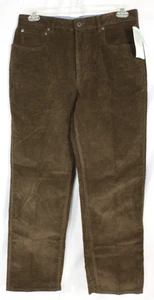 LL Bean Nautral Fit Brown Corduroy Pants Cotton Spandex 32 x 29 Mens 502838 New - Picture 1 of 8