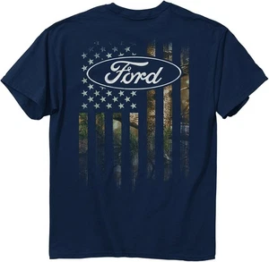 Buck Wear FORD Camo T-Shirt American Flag Patriotic USA - Picture 1 of 2