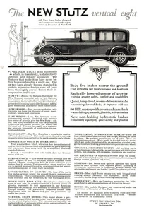 1926 Stutz Vertical Eight: Brewster of New York Vintage Print Ad - Picture 1 of 1