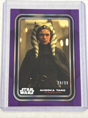 2023 Topps Star Wars Flagship Ahsoka Tano PURPLE Parallel #d 28/99 Card 1 - Image 1 of 3