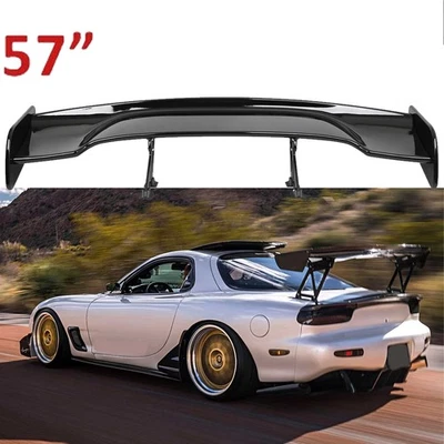 For Mazda RX-8 Gloss Black 57" Rear Spoiler Wing Truck GT-Style Hellcat Screw-On - Image 1 of 4