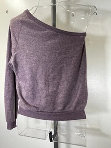 Project Social T size small One Shoulder sweater cozy purple "blackberry" NWT - Picture 1 of 11