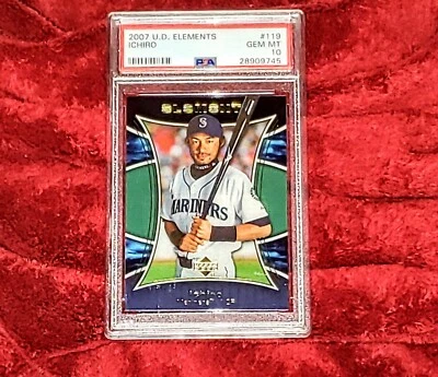 ICHIRO SUZUKI 2007 UD UPPER DECK ELEMENTS #119 ACETATE PSA 10 🔥 POP 3 — 第 1/2 张图片