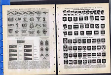 WWII U.S. Army & Navy Insignia, Marks of Rank and Service, Rating - 1947 Prints