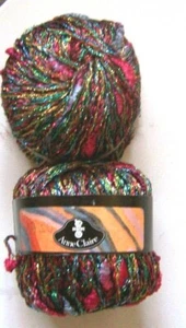 Effektgarn "ANNE CLAIRE" der Fa. Schewe - Farbe 3232 rote dicke Noppen + Lurex - Bild 1 von 1