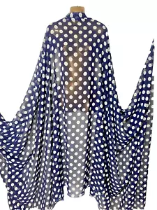 *NUOVO*Abito/tessuto artigianale con stampa a pois chiffon Georgette Polka Pots * P&P GRATUITO* - Foto 1 di 7