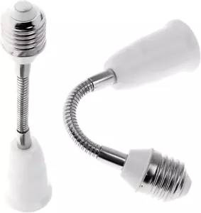 Light Bulb Socket Extender Adapter Flexible Extension Adjustable Converter 2Pack - Picture 1 of 6
