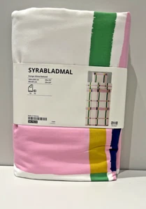 IKEA SYRABLADMAL Duvet Cover And Pillowcase, Multicolour check, 150x200 , 59x79" - Picture 1 of 8