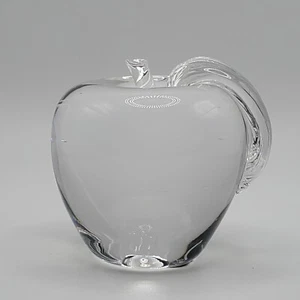 Apfel Briefbeschwerer Bleikristall Astral Vollblei Klarglas Lehrer Geschenk - Bild 1 von 7