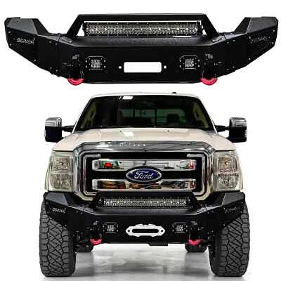 Vijay Front Bumper w/Winch Plate For2011-2016 Ford F250/F350/F450/550 Super Duty Foto 1 de 4