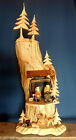 Mural tree trunk - mine 70 cm with miner & deer carved ore mountains