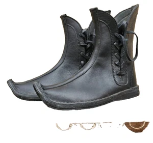 viking leather boots, Medieval handmade leather boots, ren faire boots - Picture 1 of 1