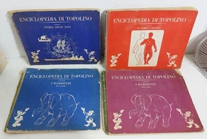 70607 Lotto 4 Album di figurine Disney - ENCICLOPEDIA DI TOPOLINO - Da Recupero - Imagen 1 de 4