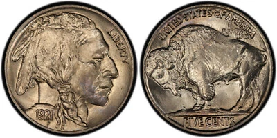 1921 5c PCGS MS 67 ~ LOW POP REGISTY QUALITY BUFFALO NICKEL - Image 1 of 4