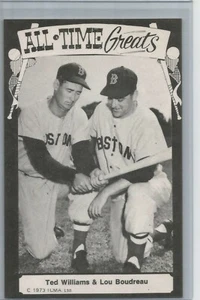 1973-80 TCMA All-Time Greats Post Card T. Williams & L.Boudreau  Blank Post Card - Picture 1 of 2