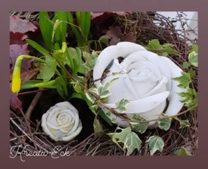Betonrose Gartendeko Rose BETON Garten - Bild 1 von 3