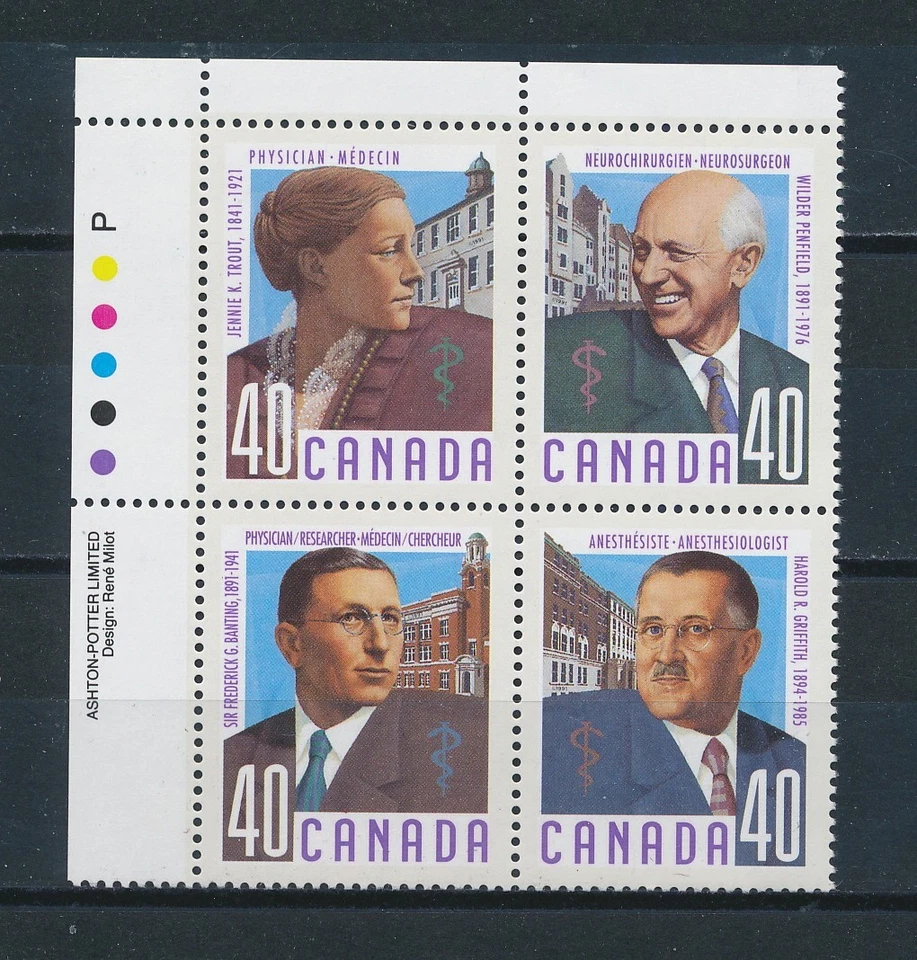 Canadá 1302-5 MNH, médicos canadienses, 1991 Foto 1 de 1