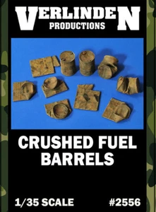 1/35 Scale Crushed Fuel Barrels (10 pieces) Resin Accessory Kits VERLINDEN #2556 - Picture 1 of 5