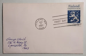 Finnland Unabhängigkeit 5 Cent USA Ersttagsbrief (adressiert) NC - Bild 1 von 2