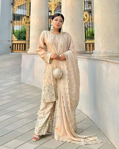Indisches Partykleid Bollywood Salwar Kameez Ready To Wear Anzüge pakistanisch Hochzeit - Bild 1 von 6