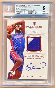 2012-13 Immaculate Andre Drummond Red Patch Auto Rc #AP-DD (22/25) BGS 9/10 - Picture 1 of 2