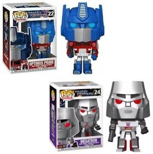 OPTIMUS PRIME & MEGATRON Transformers Autobots Decepticons #22/24 Funko Pop! NUOVO - Foto 1 di 1