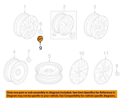 GM OEM 16-22 Bolt EV, cubiertas de ruedas de chispa tapa central 42371986 Foto 1 de 2