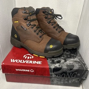 Wolverine Mens Dark Brown Leather Blade LX WP MetGuard CT Work Boots Size 10M - Picture 1 of 11