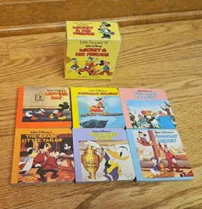 LITTLE TREASURY OF WALT DISNEY MiCKEY & HIS FRIENDS  1986 MINI-BOOKS - Picture 1 of 4
