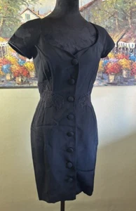 90s Beautiful LOLITA LEMPICKA Paris Front Button Mini Dress.size 6.made France - Picture 1 of 15