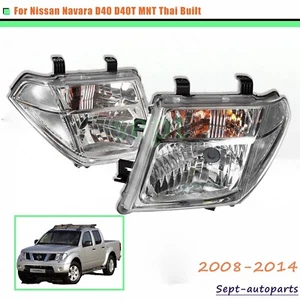 Fit For Nissan Navara D40 D40T MNT Thai Built 08~14 LH&RH Front Headlight Pair - Picture 1 of 6