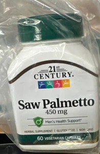 21st Century, Saw Palmetto, 450 mg, 200 Vegetarian Capsules 3 Pack - Picture 1 of 1