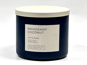 MAHOGANY COCONUT BATH & BODY WORKS 14.5 OZ SCENTED 3-WICK LARGE FILLED CANDLE - Picture 1 of 5