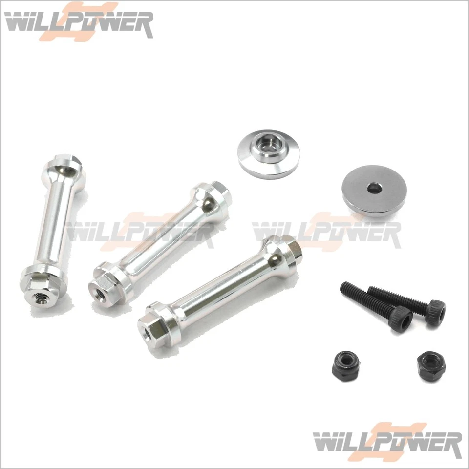 Alum. Rea Wing Post w/ Screws #88036 (RC-WillPower) HOBAO Hyper 8 - Image 1 of 1