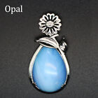 Natural Crystal Quartz Chakra Beads Water Drop Pendant Healing Jewellery Making
