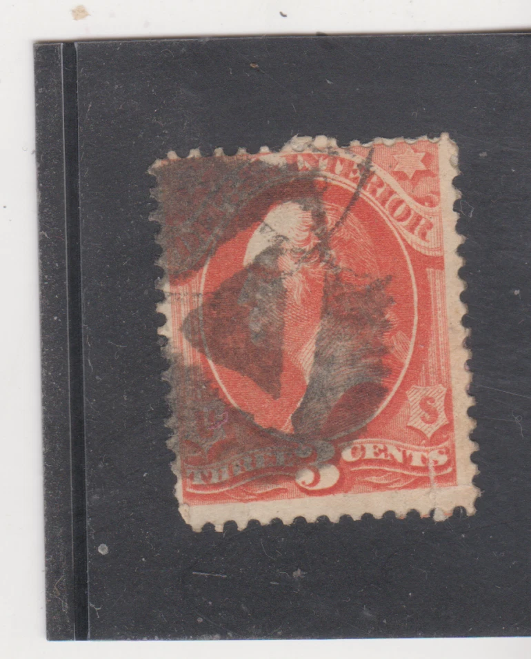 US Scott # O17 Used 3c Interior Department Official w/ Diamond Fancy Cancel - Image 1 of 1