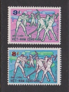 1972 South Vietnam Stamps Road Workers Scott # 413-414 MNH  - Picture 1 of 1