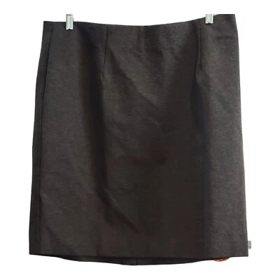 NUEVO CON ETIQUETAS J. Jill Falda 1X Lápiz Ponte Gris Carbón Plus Tirar de Trabajo Carrera Ranura Foto 1 de 4