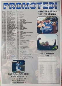 Bristol Rovers 2022 League Two Promotion - Souvenir Print - Bild 1 von 1