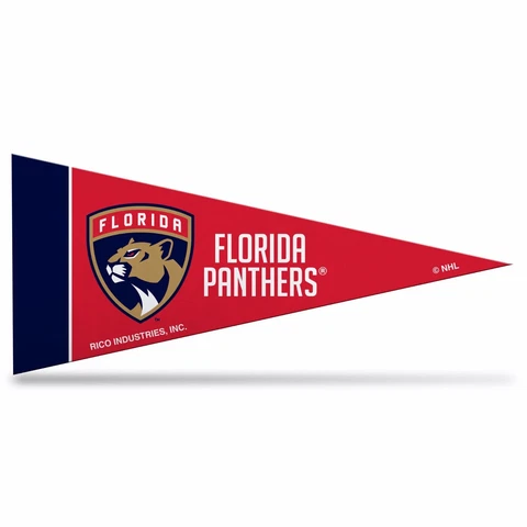 Florida Panthers Mini Pennants, 4" x 9" - Licensed by Rico - Made In USA Cover