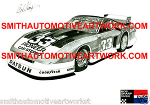 SIGNED Bob Sharp / Paul Newman Nissan / Datsun 280ZX Turbo IMSA race car artwork