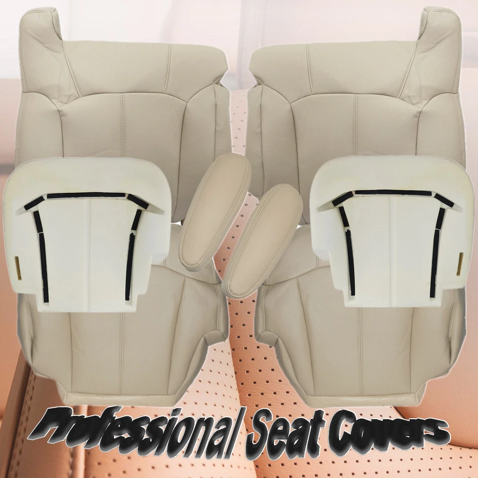 Cubierta de asiento delantera de repuesto bronceada y almohadilla de espuma para Chevy Tahoe LS LT 2000 2001 2002 Foto 1 de 4