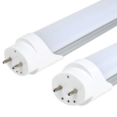 HMINLED T8 4FT LED Light Tubes 6000K 48Inch Dual-End Power Ballast Bypass 18W Milky Lens