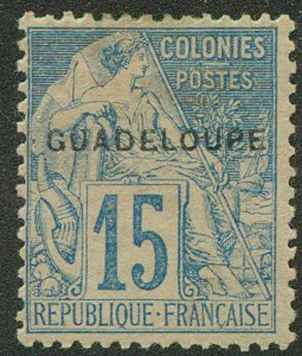 FRANCE GUADELOUPE Yvert # 19 Mint no Gum - Image 1 of 1